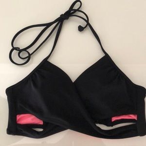 Black halter top bikini